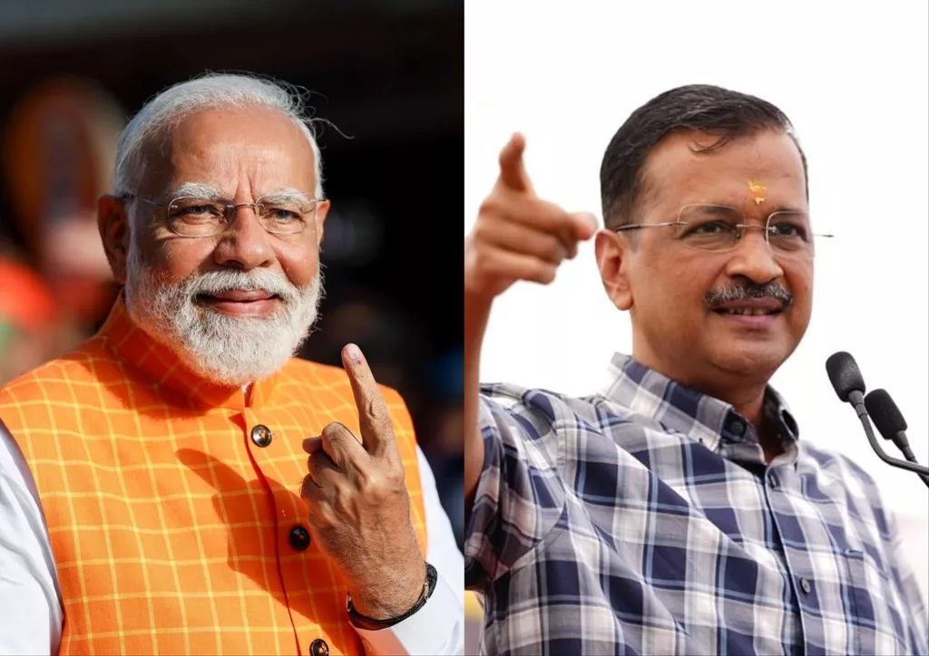 Indian PM and BJP leader Narendra Modi (left), AAP supremo and Delhi CM Arvind Kejriwal. Photo courtesy: Narendra Modi/Instagram and Arvind Kejriwal/Instagram