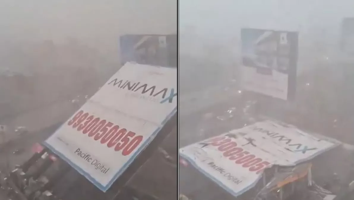 WATCH: Tragic moment a giant hoarding collapses in Mumbai; 14 dead, over 70 injured