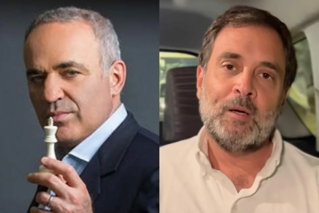 Russian chess legend Garry (aka Garri) Kasparov and Indian politician Rahul Gandhi