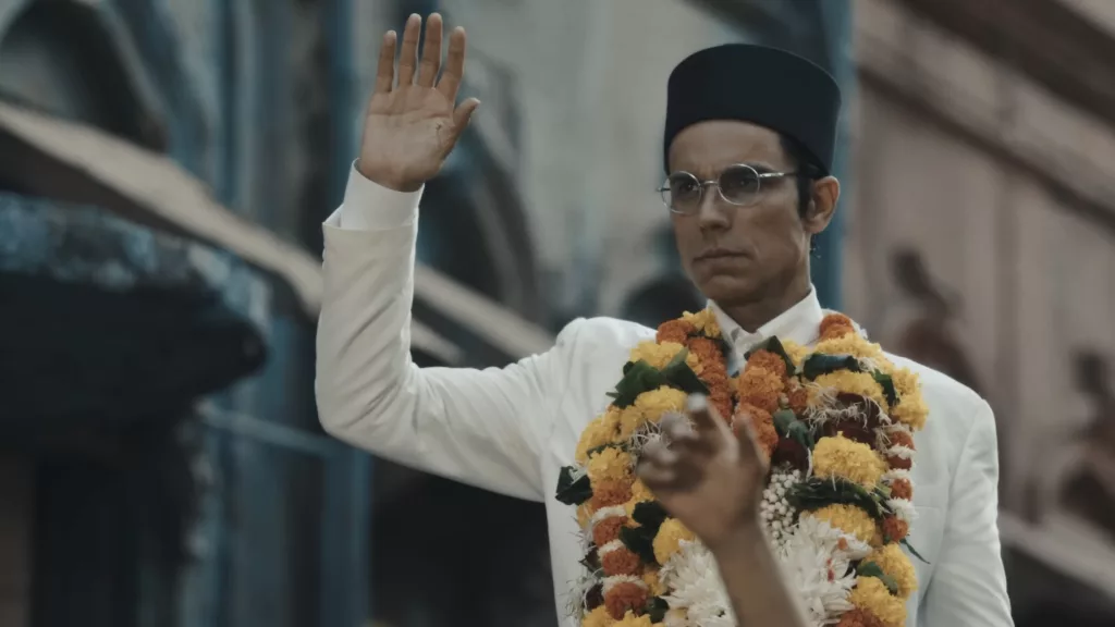Randeep Hooda as Vinayak Damodar Savarkar. Photo courtesy: ZEE5 Global