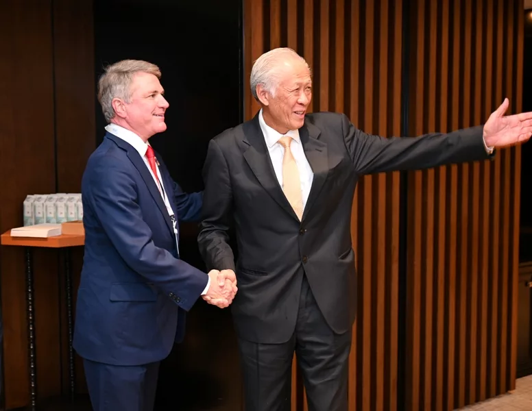 Singapore Minister for Defence Ng Eng Hen with US Representative Michael McCaul