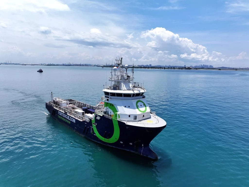 Singapore: MPA, Fortescue successfully complete propulsion and manoeuvrability trials of dual-fuelled ammonia-powered vessel