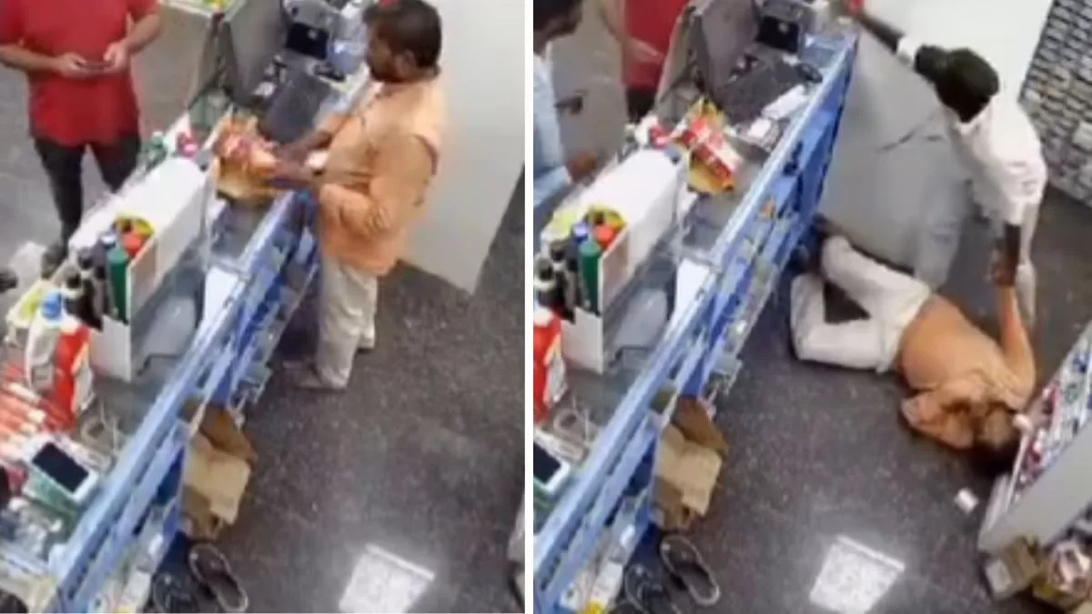 WATCH: Storekeeper collapses and dies of heart attack while working at billing counter in Hyderabad