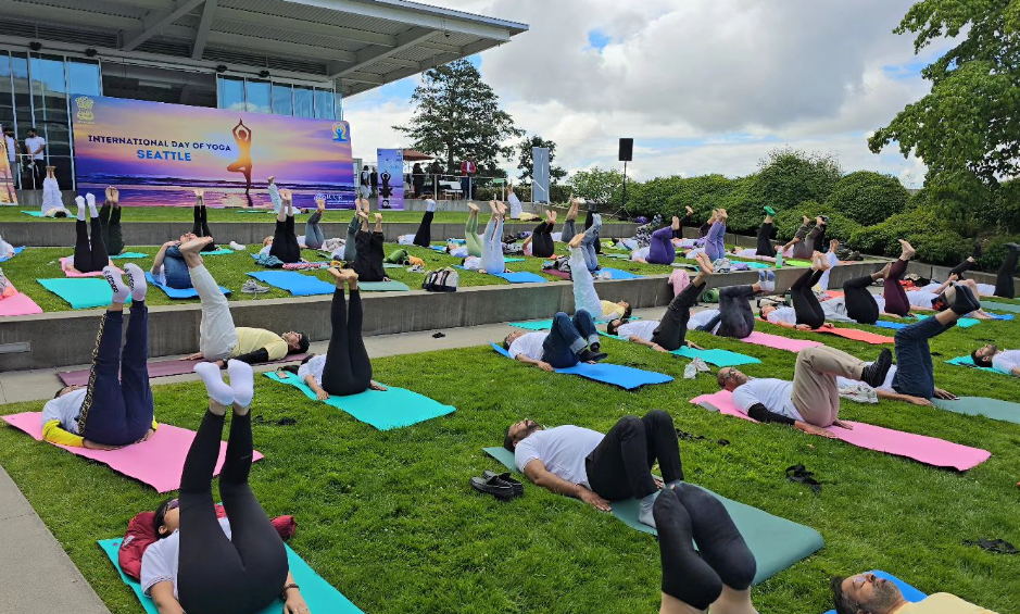 International Day Yoga in Seattle, US