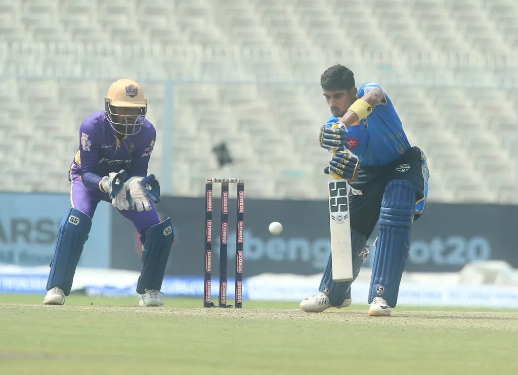 A still from the encounter between Servotech Siliguri Strikers and Murshidabad Kings at the Eden Gardens on June 13. Photo courtesy: Collected