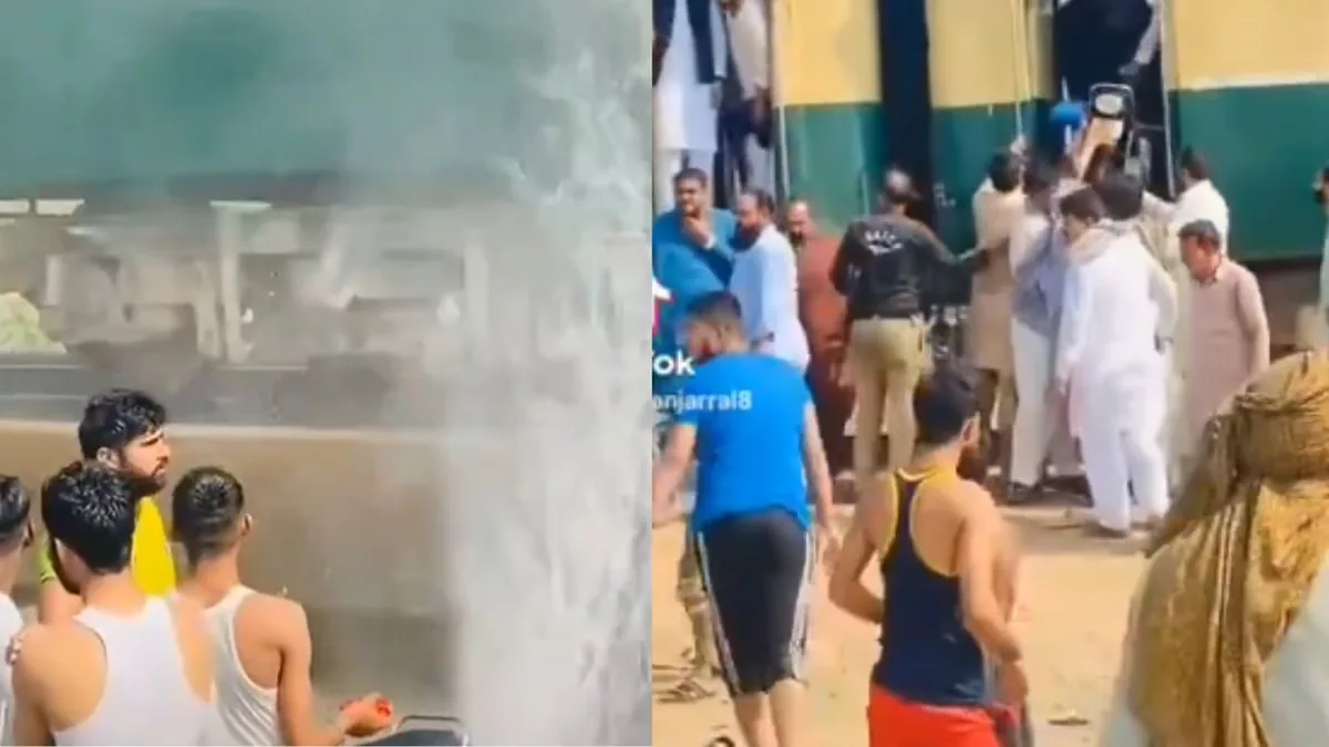 WATCH: Prank backfires as passengers stop train and thrash youths in Pakistan; video goes viral