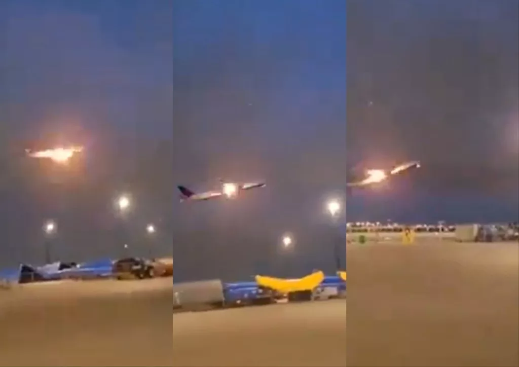 WATCH: Air Canada plane catches fire shortly after takeoff, lands safely
