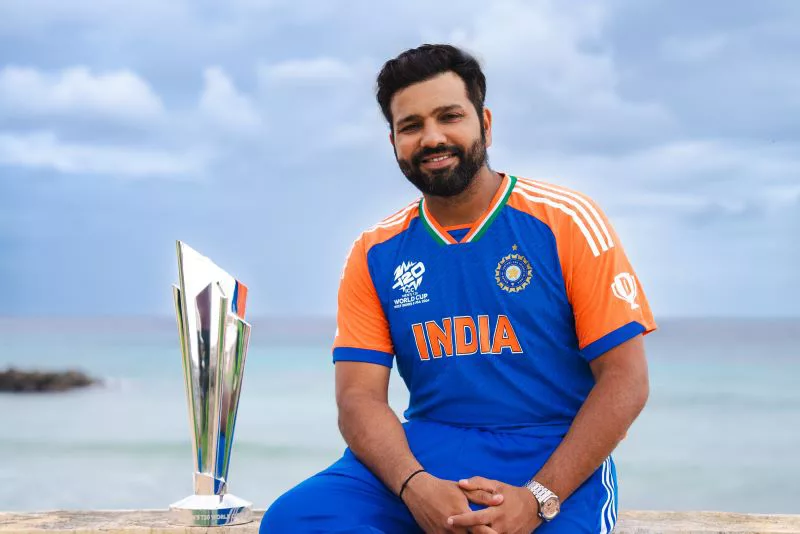 BCCI releases skipper Rohit Sharma’s official photos with T20 World Cup trophy