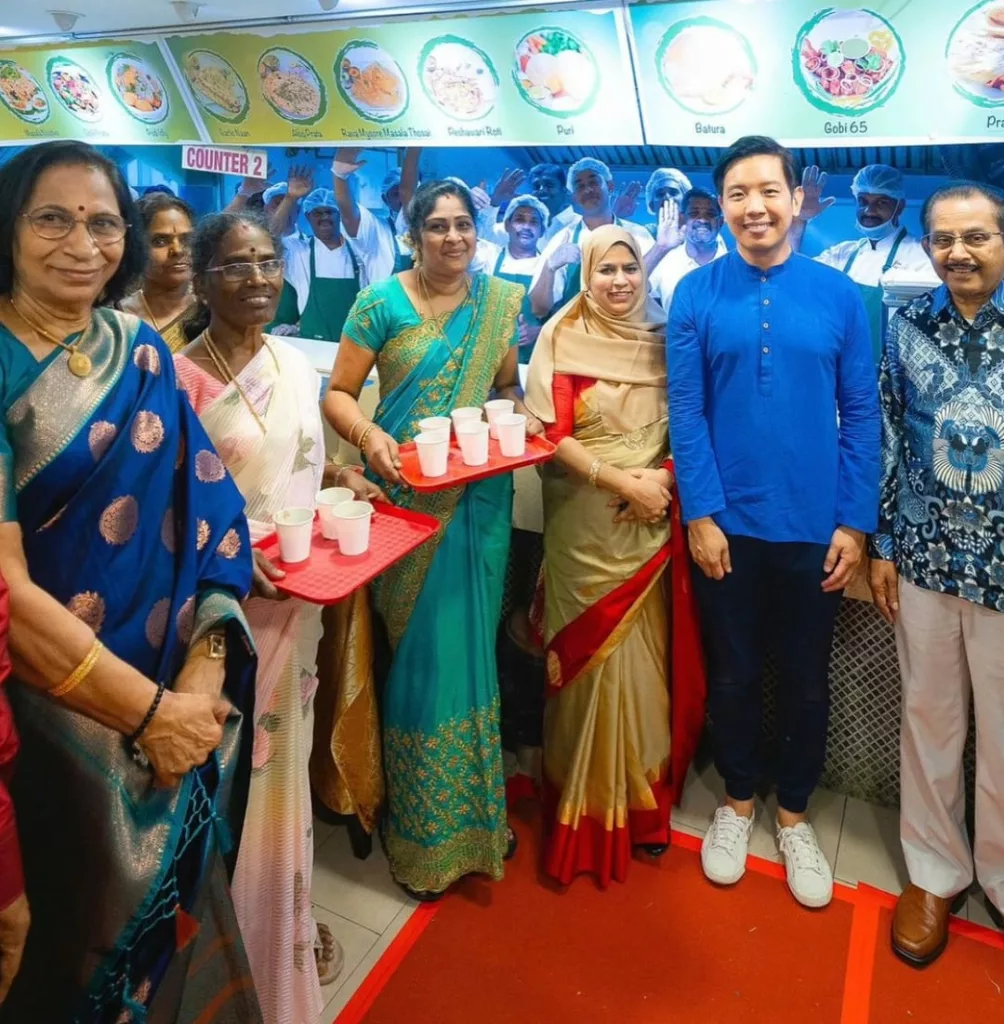 Singapore minister Alvin Tan at Ananda Bhavan