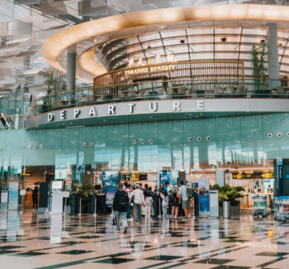 Changi Airport departure hall