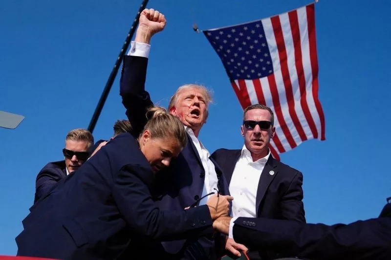 Donald Trump shot at on Pennsylvania election rally stage; US Secret Service kills assailant