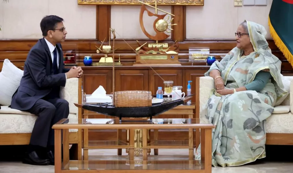 Indian High Commissioner with Sheikh Hasina