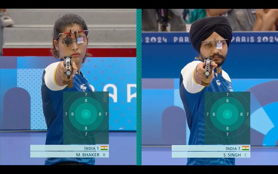 Manu Bhaker and Sarabjot Singh win bronze in Paris Olympics