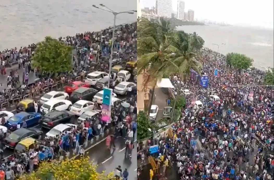 Mumbai comes to a standstill as thousands throng Marine Drive to participate in Team India’s victory parade