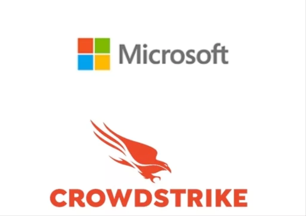 Logos of Microsoft and CrowdStrike. Photo Courtesy: Sourced