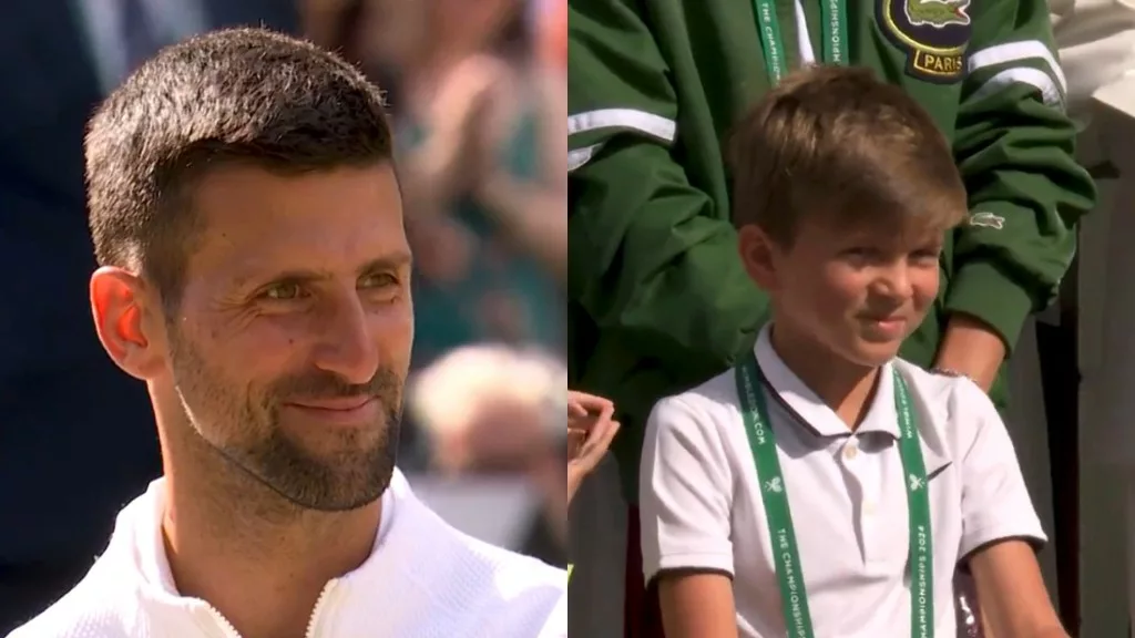 Novak Djokovic (left) and his son Stefan. Photo courtesy: Free Press Journal