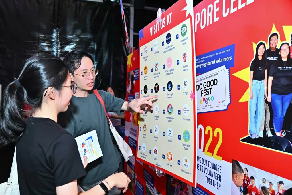 Information board at the Youth Corps carnival