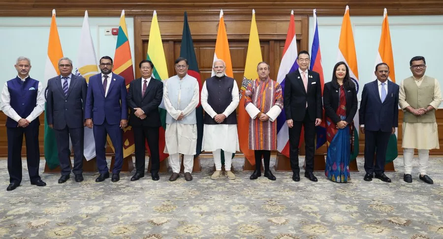 Narendra Modi with BIMSTEC foreign ministers 