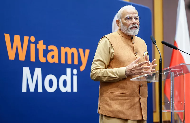 "For decades, India's policy was to maintain distance from all countries," PM Modi said on Wednesday in Warsaw while addressing the Indian community at an event.