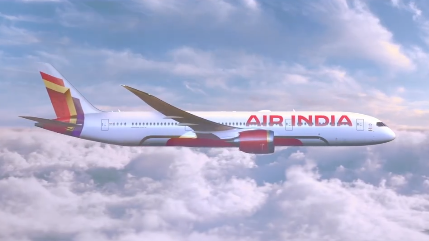 Air India plane with new livery