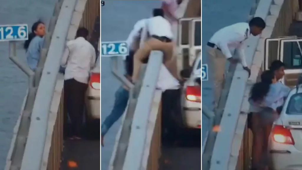 Quick thinking by the cab driver and fast action by the cops saved the woman's life. Photo courtesy: Free Press Journal