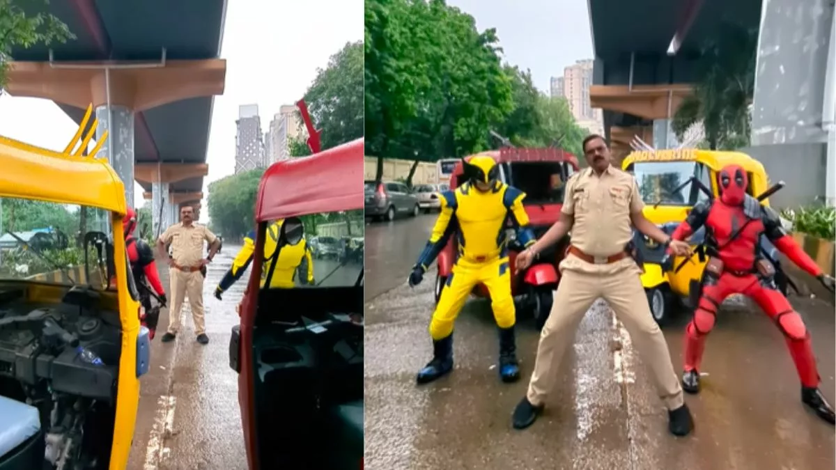 WATCH: Indian dancing cop grooves with Deadpool and Wolverine, video goes viral