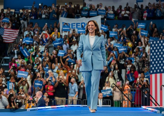 Kamala Harris secures Democratic nomination, makes her campaign about “promise of America”