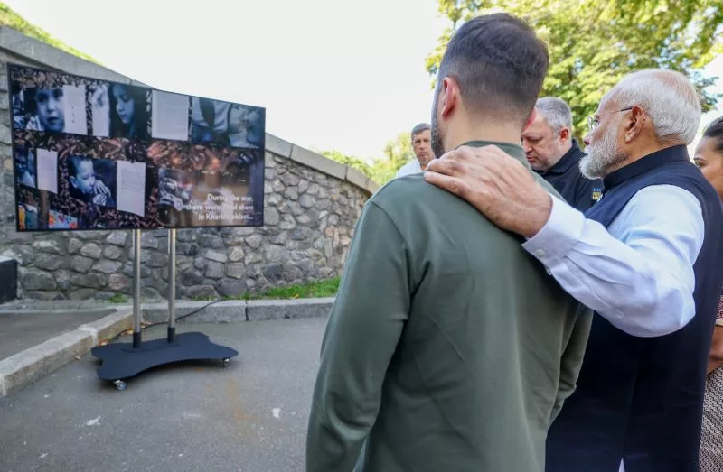 Narendra Modi meets Ukraine President Zelensky 