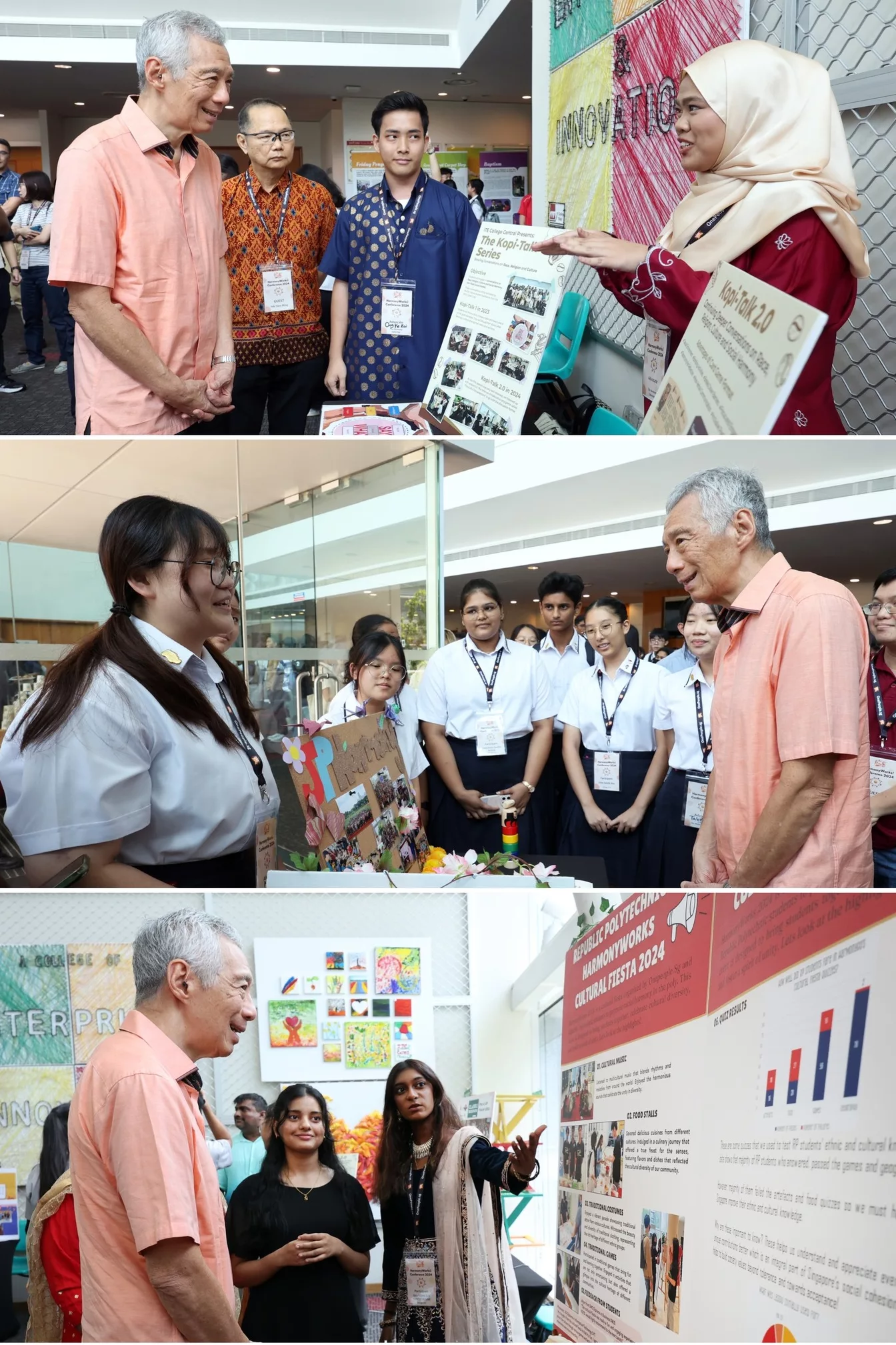 Lee Hsien Loong visits advocacy booths
