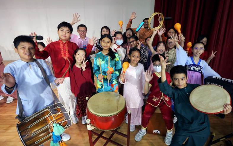 Singapore children celebrate Racial Harmony Day