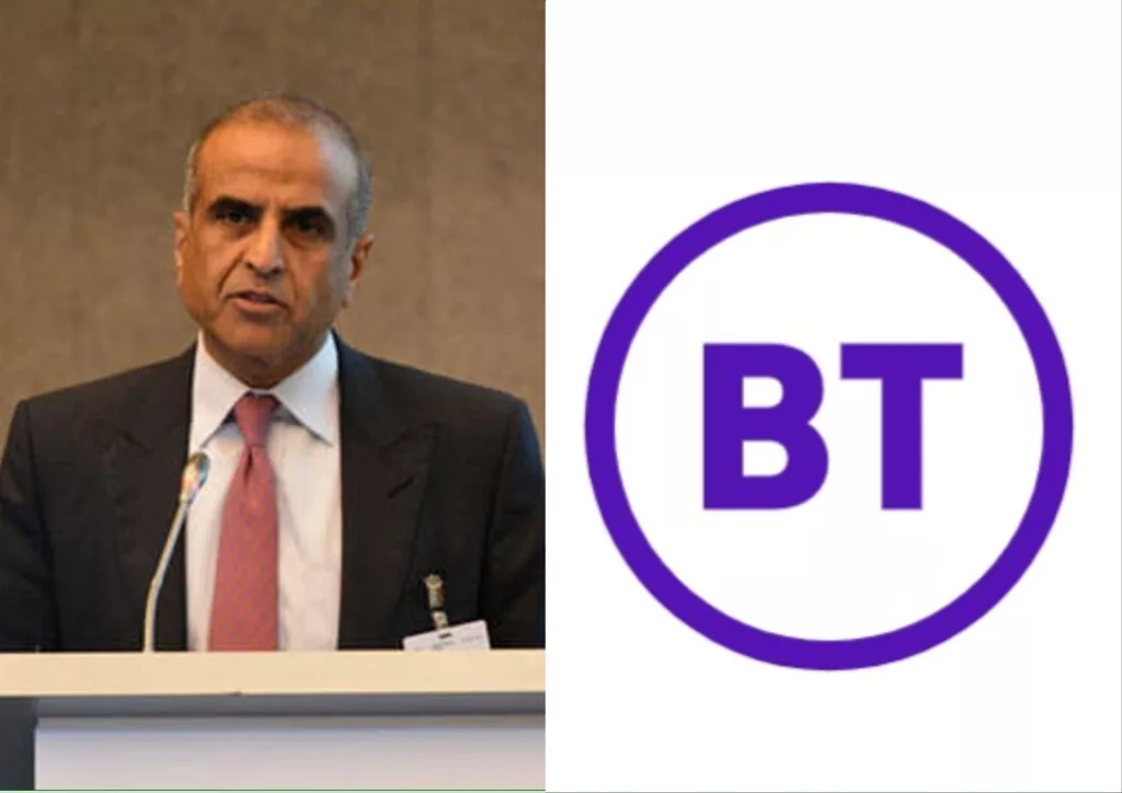 Sunil Mittal, BT Logo. Photo courtesy- Mittal: www.bharti.com, BT: www.bt.com