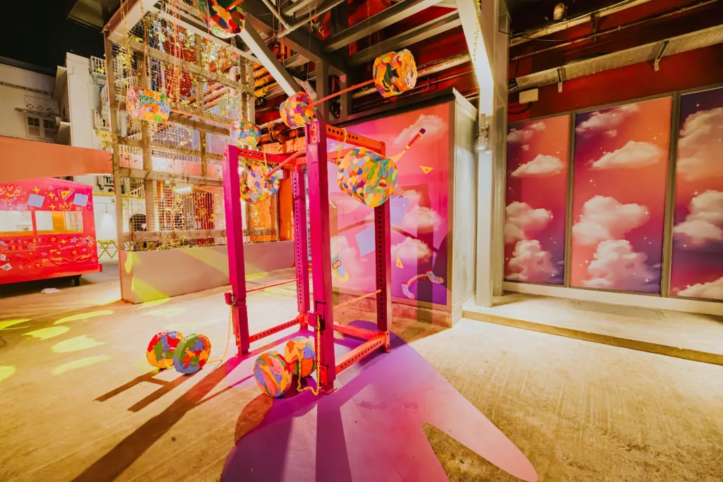 The Funnazium, a reimagined school gymnasium as part of Delulu High at Bugis Street Art Lane