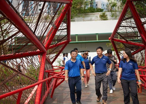 Minister Desmond Lee explores the new Bidadari Park