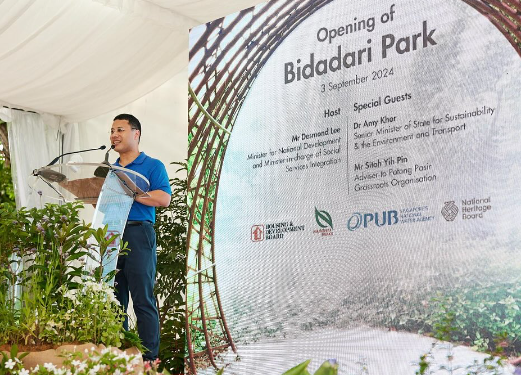Singapore Minister Desmond Lee at the Bidadari Park opening