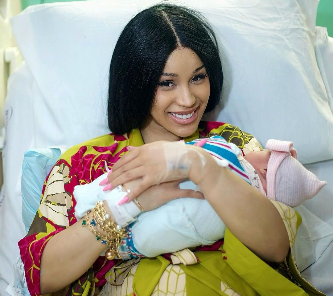 Cardi B announces birth of her third child, shares pictures with newborn on social media