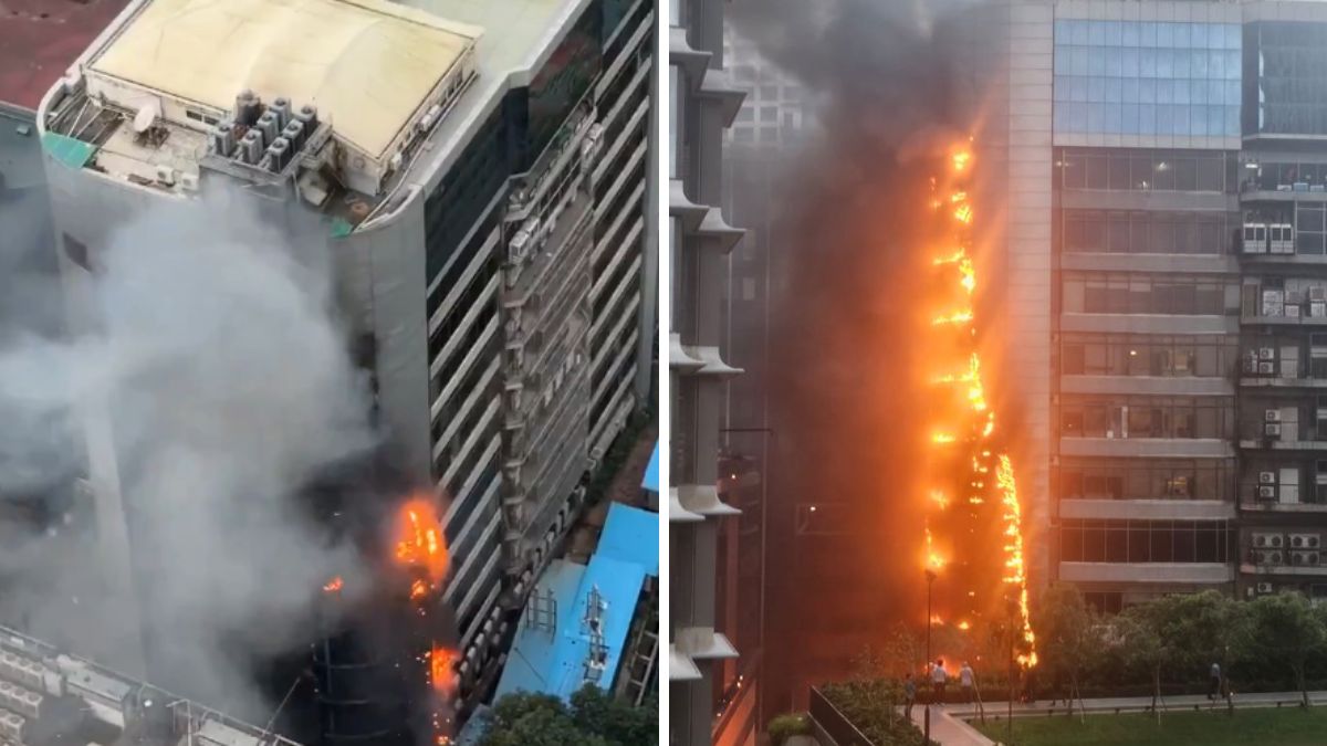 Major fire breaks out at Times Tower in Mumbai’s Lower Parel, 9 fire engines at spot