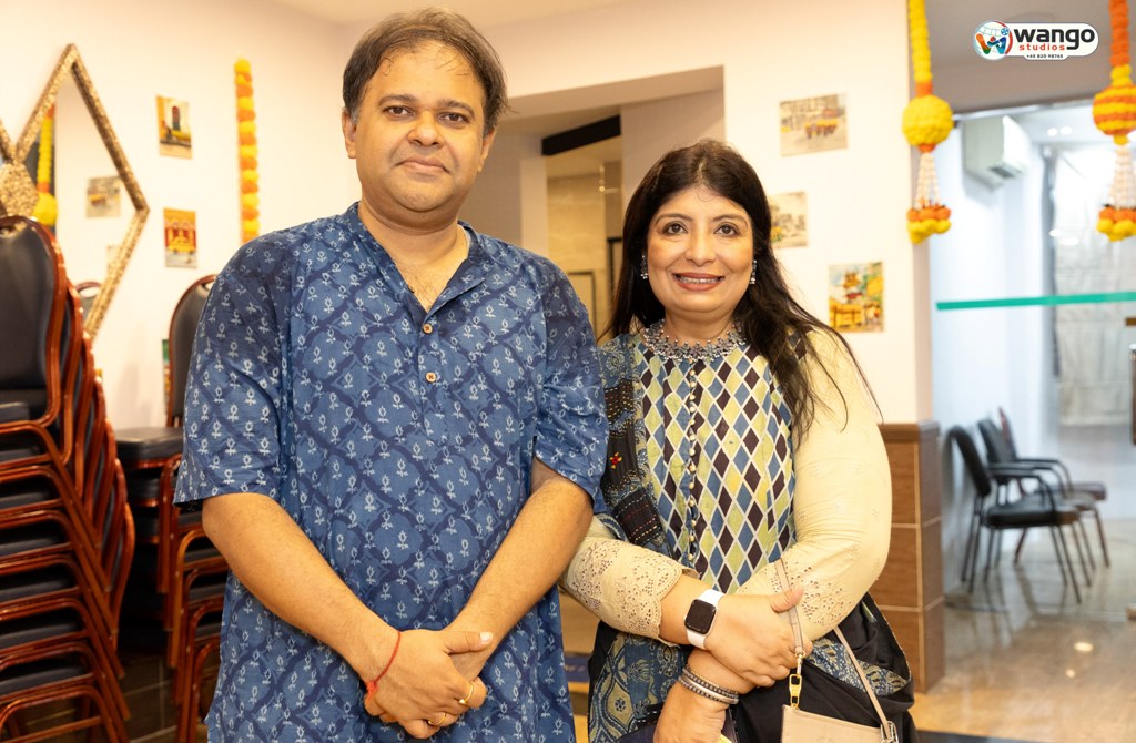 SIPA Durga Puja organisers Shirshendu Bhattacharya (left) and Urbi Basu Julka. Photo courtesy: Singapore Indian Puja Association