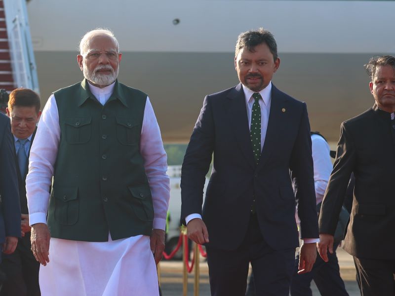 Indian PM Narendra Modi arrives in Brunei