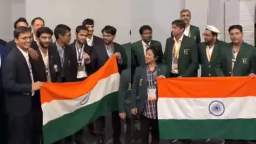 WATCH: Pakistani chess team poses with Indian flag At Chess Olympiad 2024, video goes viral