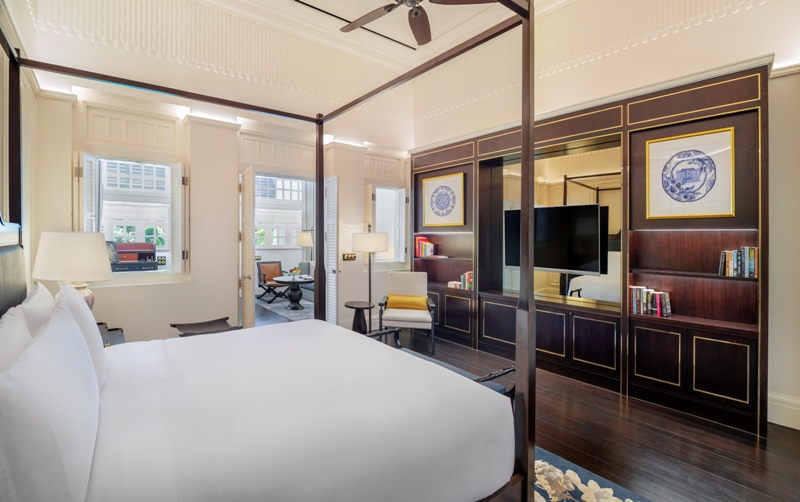 Palm Court Suite bedroom in Raffles Singapore