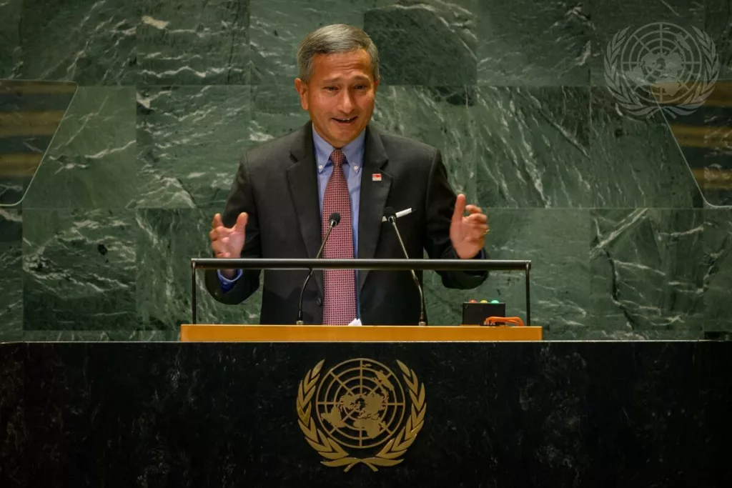 Singapore Minister for Foreign Affairs Dr Vivian Balakrishnan at the UN General Debate 2024