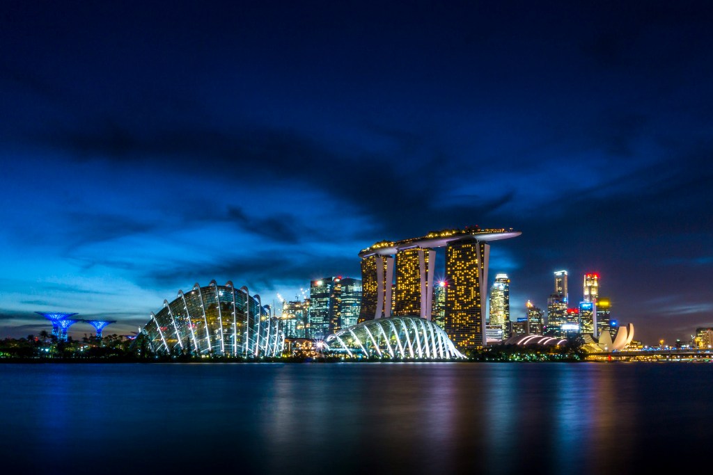 Singapore at night. Photo courtesy: Unsplash