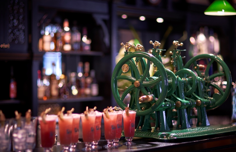 Sling Shaker Machine at the Long Bar in Raffles Singapore