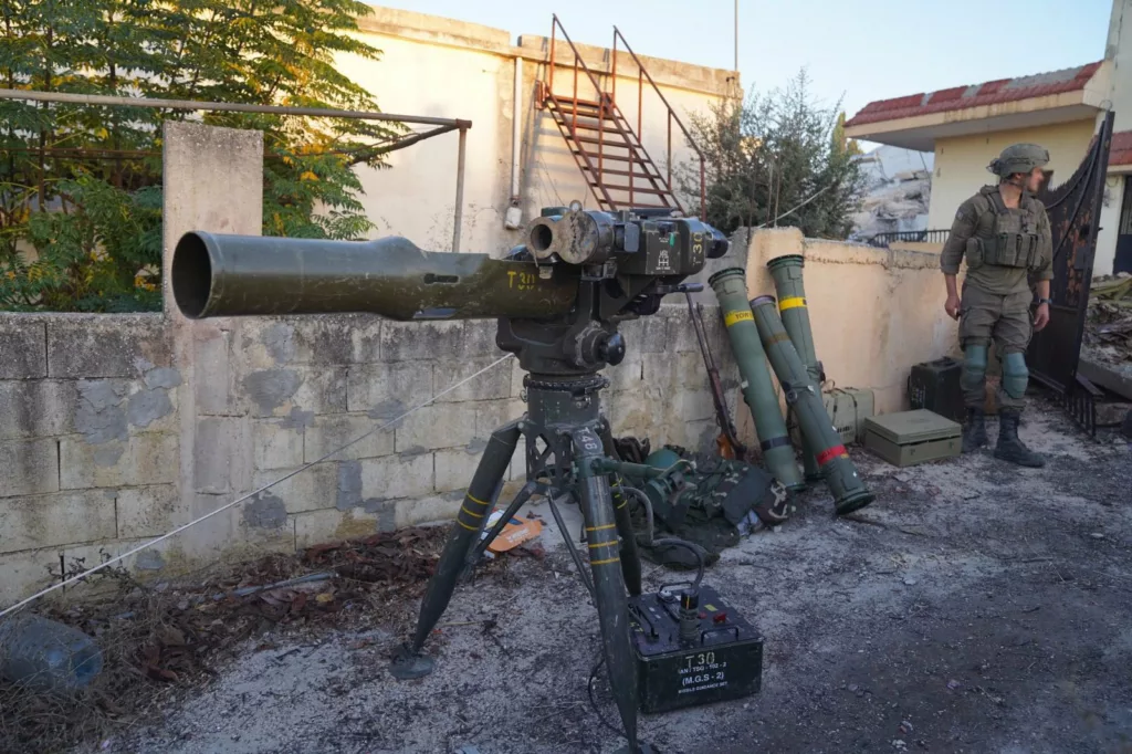 Weapons discovered by IDF during a raid. Photo courtesy: x.com/IDF