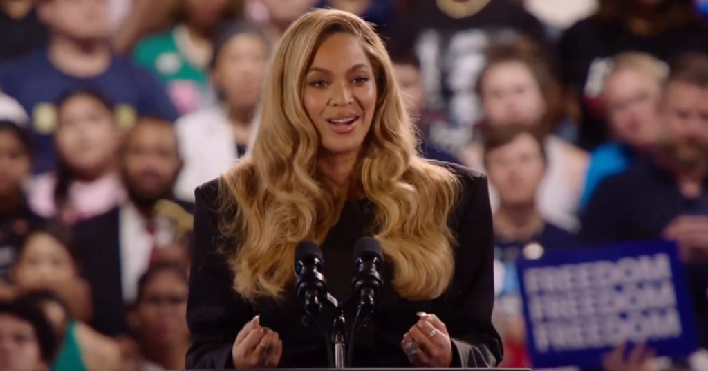 Beyonce at the Kamala Harris rally in Texas