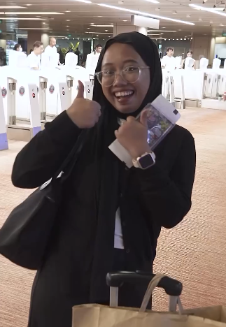 Traveller at Changi Airport