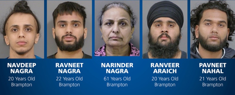 Canadian police arrest five Punjab-origin people over alleged drug, arms smuggling 
