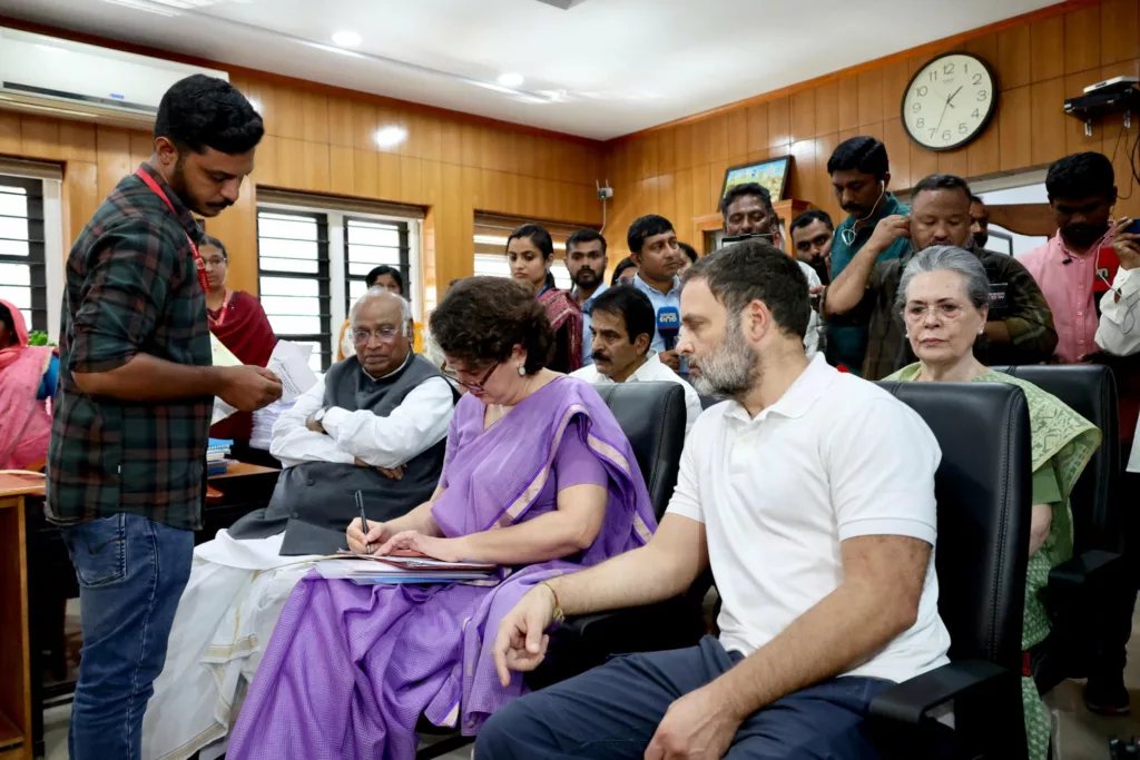 Priyanka Gandhi files her nomination