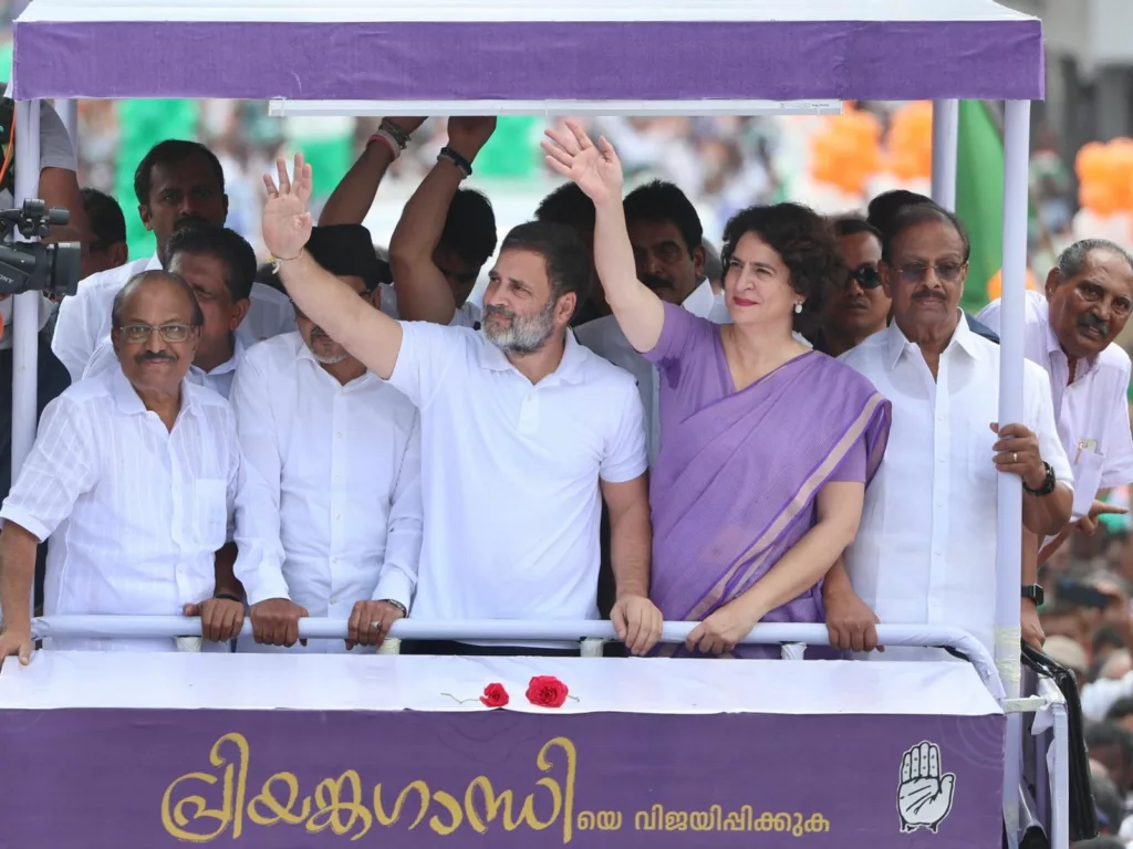 Rahul Gandhi and Priyanka Gandhi in Wayanad