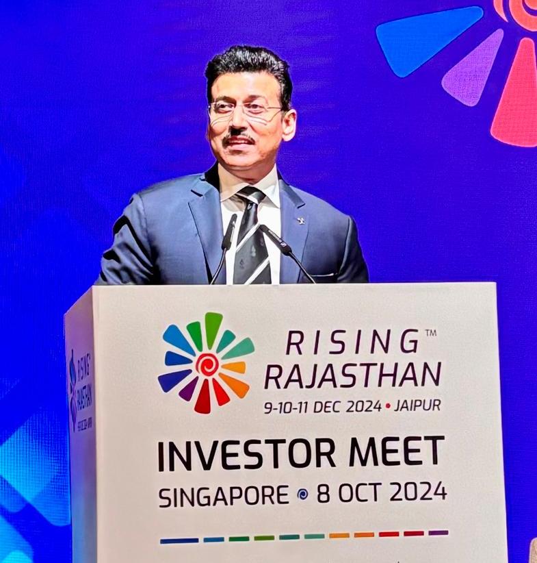 Rajasthan economy can grow even faster than India, says Col Rajyavardhan Rathore at Singapore investor meet